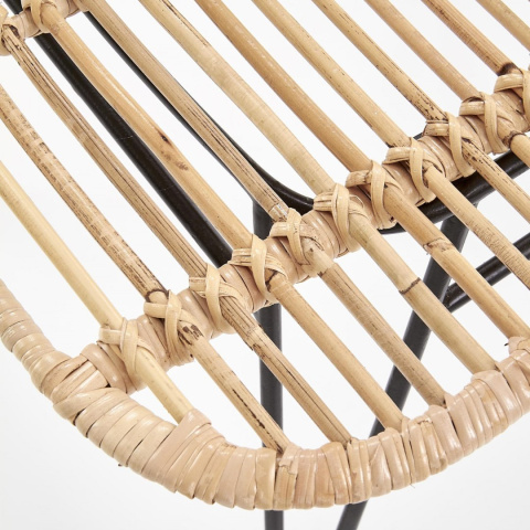 Halmar K337 krzesło rattan naturalny / stal malowana proszkowo Halmar K337 krzesło rattan naturalny / stal malowana proszkowo