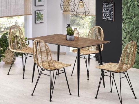 Halmar K337 krzesło rattan naturalny / stal malowana proszkowo Halmar K337 krzesło rattan naturalny / stal malowana proszkowo