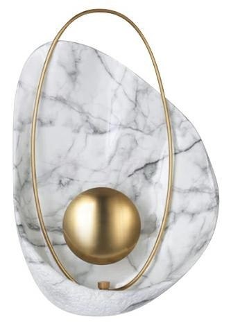 King Home Kinkiet ROCK MARBLE - LED, żywica syntetyczna, metal złoty King Home Kinkiet ROCK MARBLE - LED, żywica syntetyczna, metal złoty