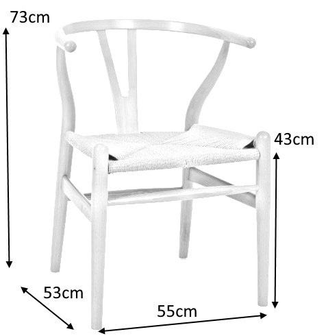 King Home Krzesło WISHBONE natural - lite drewno bukowe, naturalne włókno King Home Krzesło WISHBONE natural - lite drewno bukowe, naturalne włókno