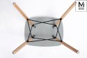 MODESTO stołek BORD szary - polipropylen, podstawa drewno bukowe łączenia stal lakierowana na kolor czarny