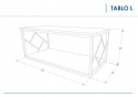 SIGNAL ŁAWA TABLO L MDF dąb, stelaż metal ciemny brąz
