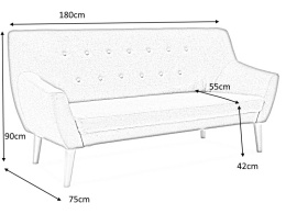 SIGNAL SOFA NORDIC 3 KOLOR MORSKI TAPICERKA CABLO 09 / BUK