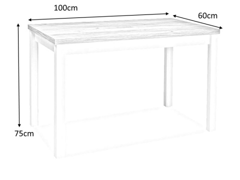 SIGNAL STÓŁ ADAM PROSTOKĄTNY BLAT PŁYTA LAMINOWANA DĄB ZŁOTY CRAFT / STELAŻ MDF BIAŁY MAT 100x60 SIGNAL STÓŁ ADAM PROSTOKĄTNY BLAT PŁYTA LAMINOWANA DĄB ZŁOTY CRAFT / STELAŻ MDF BIAŁY MAT 100x60
