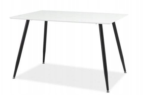 SIGNAL STÓŁ FLORO MDF BIAŁY/CZARNY METAL 120x80 SIGNAL STÓŁ FLORO MDF BIAŁY/CZARNY METAL 120x80