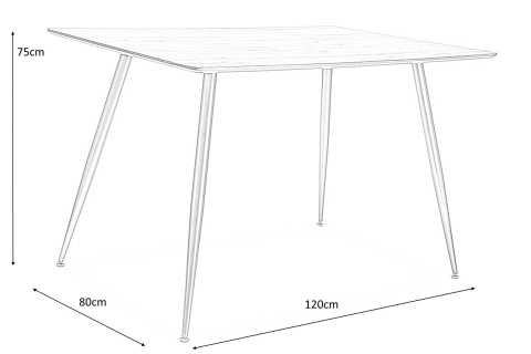 STÓŁ PROSTOKĄTNY REMUS SIGNAL MDF DĄB / CZARNY METAL STELAŻ 120X80 DO KUCHNI DO JADALNI DO LOKALU STÓŁ PROSTOKĄTNY REMUS SIGNAL MDF DĄB / CZARNY METAL STELAŻ 120X80 DO KUCHNI DO JADALNI DO LOKALU
