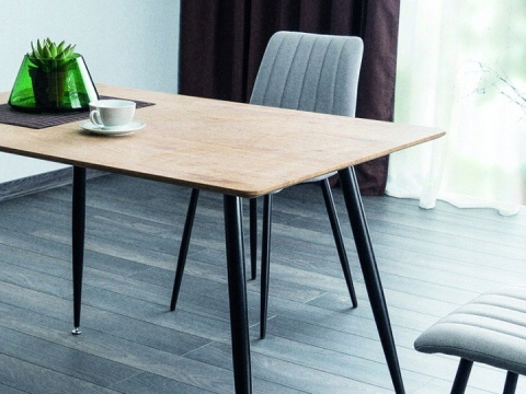 STÓŁ PROSTOKĄTNY REMUS SIGNAL MDF DĄB / CZARNY METAL STELAŻ 120X80 DO KUCHNI DO JADALNI DO LOKALU STÓŁ PROSTOKĄTNY REMUS SIGNAL MDF DĄB / CZARNY METAL STELAŻ 120X80 DO KUCHNI DO JADALNI DO LOKALU