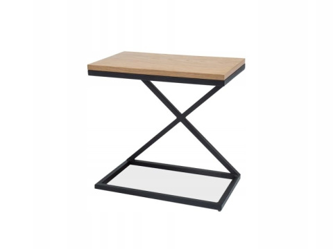SIGNAL STOLIK ŁAWA LIZ II MDF + OKLEINA NATURALNA DĄB/ STELAŻ CZARNY METAL 30X50 SIGNAL STOLIK ŁAWA LIZ II MDF + OKLEINA NATURALNA DĄB/ STELAŻ CZARNY METAL 30X50