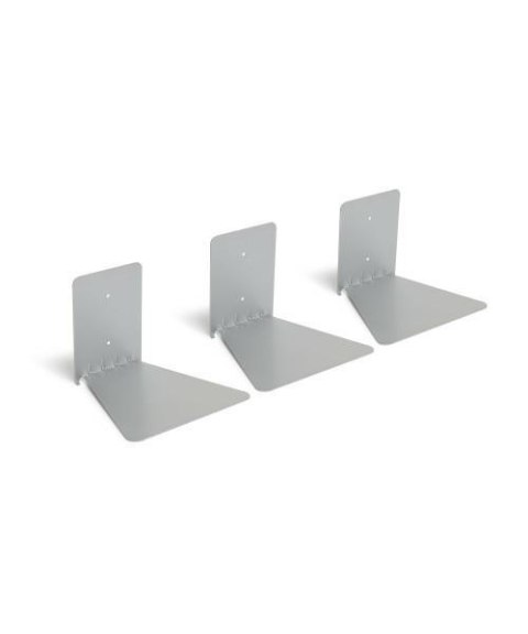 PÓŁKA METALOWA ZESTAW 3szt. NA KSIĄŻKI CONCEAL 3-PACK -silver large UMBRA KOLOR STALOWY