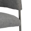 KRZESŁO Z POŁOKIETNIKAMI Gato Intesi tapicerowane tkanina ciemnoszare stelaż metal czarny SAMOPOZIOMUJĄCE STOPKI KRZESŁO Z POŁOKIETNIKAMI Gato Intesi tapicerowane tkanina ciemnoszare stelaż metal czarny SAMOPOZIOMUJĄCE STOPKI