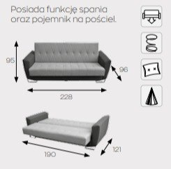 Markos Kanapa / Wersalka / Sofa MALMO Markos Kanapa / Wersalka / Sofa MALMO