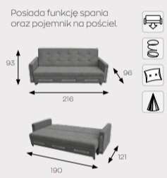 Markos Kanapa / Wersalka / Sofa PARMA Markos Kanapa / Wersalka / Sofa PARMA