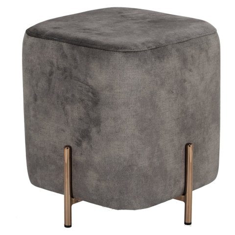 PUFA PODNÓŻEK Izbit Intesi w kształcie sześcianu Velvet JASNOSZARA VELVET podstawa metal w kolorze różowego złota PUFA PODNÓŻEK Izbit Intesi w kształcie sześcianu Velvet JASNOSZARA VELVET podstawa metal w kolorze różowego złota