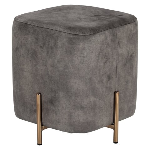 PUFA PODNÓŻEK Izbit Intesi w kształcie sześcianu Velvet JASNOSZARA VELVET podstawa metal w kolorze różowego złota PUFA PODNÓŻEK Izbit Intesi w kształcie sześcianu Velvet JASNOSZARA VELVET podstawa metal w kolorze różowego złota