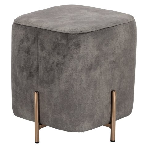 PUFA PODNÓŻEK Izbit Intesi w kształcie sześcianu Velvet JASNOSZARA VELVET podstawa metal w kolorze różowego złota PUFA PODNÓŻEK Izbit Intesi w kształcie sześcianu Velvet JASNOSZARA VELVET podstawa metal w kolorze różowego złota