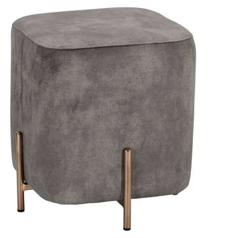 PUFA PODNÓŻEK Izbit Intesi w kształcie sześcianu Velvet JASNOSZARA VELVET podstawa metal w kolorze różowego złota PUFA PODNÓŻEK Izbit Intesi w kształcie sześcianu Velvet JASNOSZARA VELVET podstawa metal w kolorze różowego złota