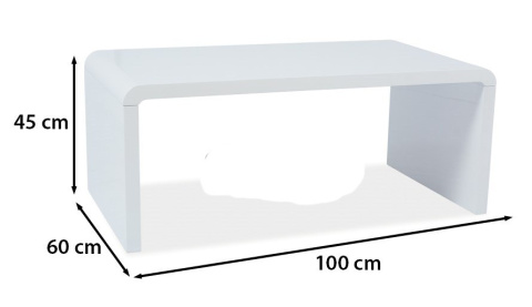 SIGNAL ŁAWA PROSTOKĄTNA MIO BLAT I STELAŻ MDF BIAŁY LAKIER 100X60X45 SIGNAL ŁAWA PROSTOKĄTNA MIO BLAT I STELAŻ MDF BIAŁY LAKIER 100X60X45