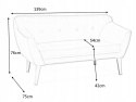 SIGNAL SOFA BERGEN 2 TKANINA TURKUS / DREWNO BUK