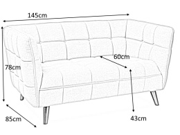 SIGNAL SOFA CASTELLO 2 JASNY SZARY LIRA 09 / WENGE