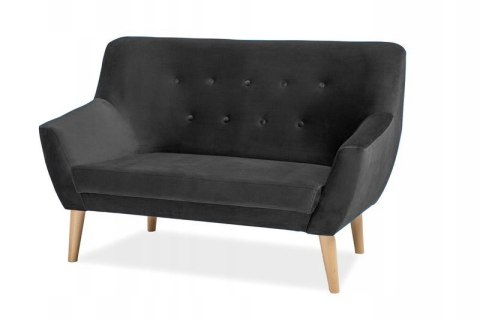 SIGNAL SOFA NORDIC 2 VELVET KOLOR SZARY TAPICERKA BLUVEL 14 / BUK SIGNAL SOFA NORDIC 2 VELVET KOLOR SZARY TAPICERKA BLUVEL 14 / BUK
