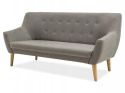SIGNAL SOFA KANAPA TAPICEROWANA NORDIC 3 TKANINA KOLOR SZARY TAPICERKA CABLO 14 / DREWNO BUK SIGNAL SOFA KANAPA TAPICEROWANA NORDIC 3 TKANINA KOLOR SZARY TAPICERKA CABLO 14 / DREWNO BUK