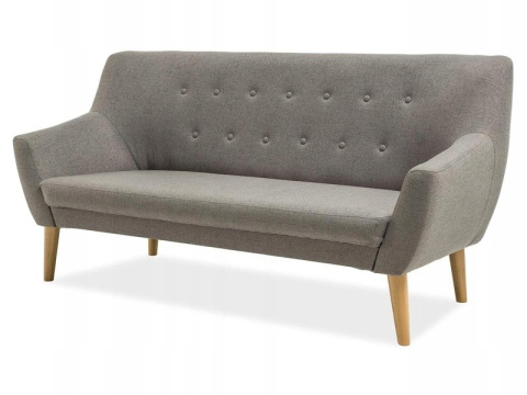 SIGNAL SOFA KANAPA TAPICEROWANA NORDIC 3 TKANINA KOLOR SZARY TAPICERKA CABLO 14 / DREWNO BUK SIGNAL SOFA KANAPA TAPICEROWANA NORDIC 3 TKANINA KOLOR SZARY TAPICERKA CABLO 14 / DREWNO BUK
