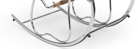 Halmar BEN fotel bujany relaksacyjny brąz mix/stal chromowana / rattan syntetyczny / tworzywo Halmar BEN fotel bujany relaksacyjny brąz mix/stal chromowana / rattan syntetyczny / tworzywo
