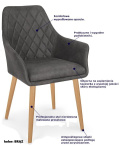 Halmar K287 krzesło ciemny brąz ekoskóra / stal Halmar K287 krzesło ciemny brąz ekoskóra / stal