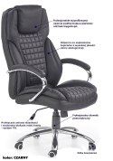 Halmar KING fotel obrotowy gabinetowy czarny mechanizm TILT Halmar KING fotel obrotowy gabinetowy czarny mechanizm TILT