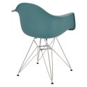 D2.DESIGN Krzesło P018 PP tworzywo zielony navy green nogi metal chromowany HF lekkie i funkcjonalne D2.DESIGN Krzesło P018 PP tworzywo zielony navy green nogi metal chromowany HF lekkie i funkcjonalne