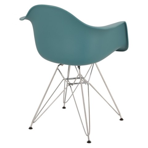 D2.DESIGN Krzesło P018 PP tworzywo zielony navy green nogi metal chromowany HF lekkie i funkcjonalne D2.DESIGN Krzesło P018 PP tworzywo zielony navy green nogi metal chromowany HF lekkie i funkcjonalne