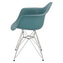 D2.DESIGN Krzesło P018 PP tworzywo zielony navy green nogi metal chromowany HF lekkie i funkcjonalne D2.DESIGN Krzesło P018 PP tworzywo zielony navy green nogi metal chromowany HF lekkie i funkcjonalne