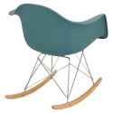 D2.DESIGN Fotel Krzesło na biegunach P018 RR tworzywo PP navy green insp. RAR, zielony morski D2.DESIGN Fotel Krzesło na biegunach P018 RR tworzywo PP navy green insp. RAR, zielony morski