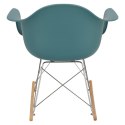 D2.DESIGN Fotel Krzesło na biegunach P018 RR tworzywo PP navy green insp. RAR, zielony morski D2.DESIGN Fotel Krzesło na biegunach P018 RR tworzywo PP navy green insp. RAR, zielony morski