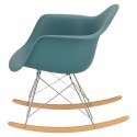 D2.DESIGN Fotel Krzesło na biegunach P018 RR tworzywo PP navy green insp. RAR, zielony morski D2.DESIGN Fotel Krzesło na biegunach P018 RR tworzywo PP navy green insp. RAR, zielony morski