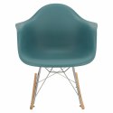 D2.DESIGN Fotel Krzesło na biegunach P018 RR tworzywo PP navy green insp. RAR, zielony morski