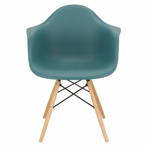 D2.DESIGN Krzesło Fotel P018W PP tworzywo zielony navy green drewniane nogi nowoczesne i wygodne D2.DESIGN Krzesło Fotel P018W PP tworzywo zielony navy green drewniane nogi nowoczesne i wygodne