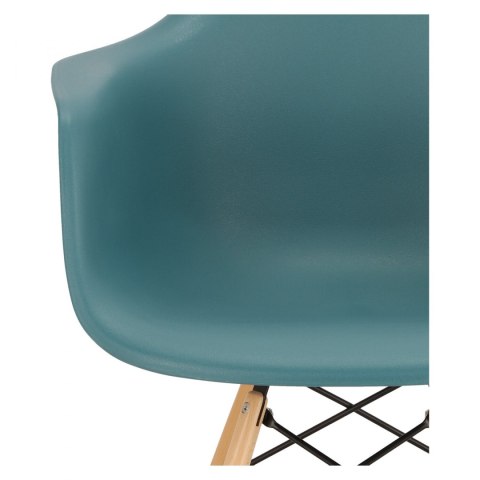 D2.DESIGN Krzesło Fotel P018W PP tworzywo zielony navy green drewniane nogi nowoczesne i wygodne D2.DESIGN Krzesło Fotel P018W PP tworzywo zielony navy green drewniane nogi nowoczesne i wygodne