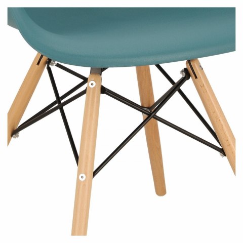D2.DESIGN Krzesło Fotel P018W PP tworzywo zielony navy green drewniane nogi nowoczesne i wygodne D2.DESIGN Krzesło Fotel P018W PP tworzywo zielony navy green drewniane nogi nowoczesne i wygodne