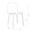D2.DESIGN Krzesło Wilcheery dąb walnut sklejka profilowana lakierowana do jadalni restauracji recepcji