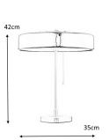 King Home Lampa biurkowa stołowa nocna ARTE niebieska - aluminium podstawa złota szkło mleczne włącznik łańcuszkowy 3xE14 King Home Lampa biurkowa stołowa nocna ARTE niebieska - aluminium podstawa złota szkło mleczne włącznik łańcuszkowy 3xE14