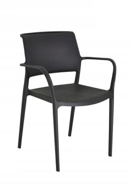 MODESTO krzesło PETRA czarne - polipropylen
