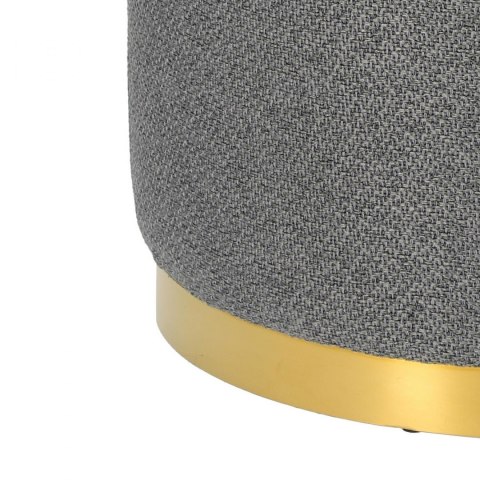 Intesi Pufa Podnóżek Kung L tapicerowana tkanina melanż ciemnoszara podstawa metal w kolorze polerowanego złota Intesi Pufa Podnóżek Kung L tapicerowana tkanina melanż ciemnoszara podstawa metal w kolorze polerowanego złota