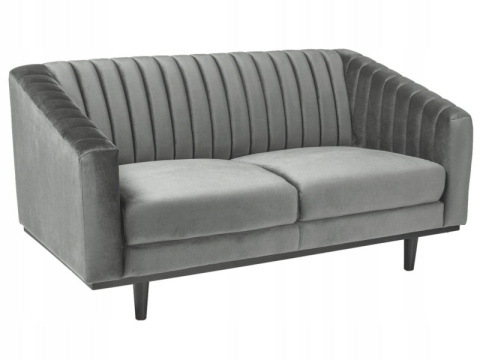 SIGNAL SOFA ASPREY 2 VELVET SZARY BLUVEL 14/ WENGE DREWNO DEKORACYJNE PIKOWANIE NA OPARCIU PODŁOKIETNIKI SIGNAL SOFA ASPREY 2 VELVET SZARY BLUVEL 14/ WENGE DREWNO DEKORACYJNE PIKOWANIE NA OPARCIU PODŁOKIETNIKI