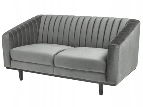 SIGNAL SOFA ASPREY 2 VELVET SZARY BLUVEL 14/ WENGE DREWNO DEKORACYJNE PIKOWANIE NA OPARCIU PODŁOKIETNIKI SIGNAL SOFA ASPREY 2 VELVET SZARY BLUVEL 14/ WENGE DREWNO DEKORACYJNE PIKOWANIE NA OPARCIU PODŁOKIETNIKI