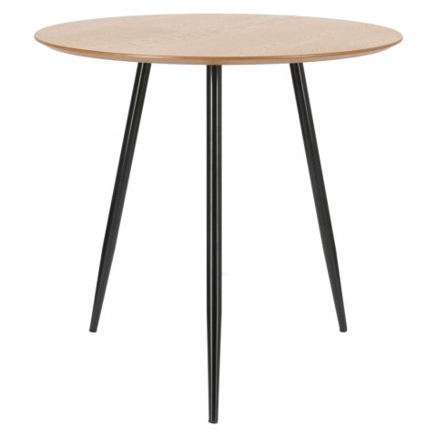 Simplet Stół okrągły Sottile fi80cm płyta laminowana kolor naturalny nogi metalowe czarny do domu i do lokalu Simplet Stół okrągły Sottile fi80cm płyta laminowana kolor naturalny nogi metalowe czarny do domu i do lokalu