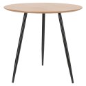 Simplet Stół okrągły Sottile fi80cm płyta laminowana kolor naturalny nogi metalowe czarny do domu i do lokalu Simplet Stół okrągły Sottile fi80cm płyta laminowana kolor naturalny nogi metalowe czarny do domu i do lokalu