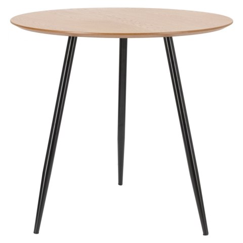 Simplet Stół okrągły Sottile fi80cm płyta laminowana kolor naturalny nogi metalowe czarny do domu i do lokalu Simplet Stół okrągły Sottile fi80cm płyta laminowana kolor naturalny nogi metalowe czarny do domu i do lokalu