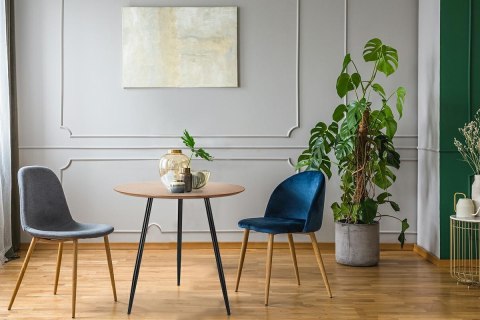 Simplet Stół okrągły Sottile fi80cm płyta laminowana kolor naturalny nogi metalowe czarny do domu i do lokalu Simplet Stół okrągły Sottile fi80cm płyta laminowana kolor naturalny nogi metalowe czarny do domu i do lokalu