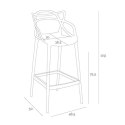 HOKER KRZESŁO BAROWE STOŁEK BAROWY Lexi D2.DESIGN BIAŁY mat tworzywo PP Z OPARCIEM i siedziskiem HOKER KRZESŁO BAROWE STOŁEK BAROWY Lexi D2.DESIGN BIAŁY mat tworzywo PP Z OPARCIEM i siedziskiem